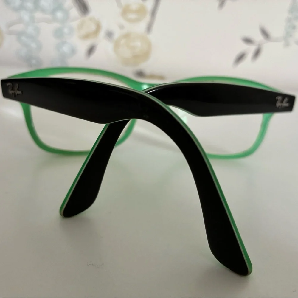Ray-Ban Kids Prescription Glasses - Black and Green Frame